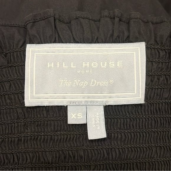 Hill House Home Elizabeth Nap Dress In Cotton Poplin Black Smock New Size XS - Picture 10 of 11